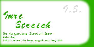 imre streich business card